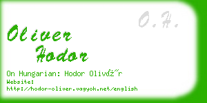 oliver hodor business card